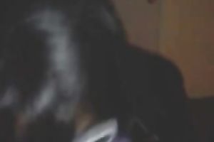 Chocolate GF sucks my large black penis with great fun