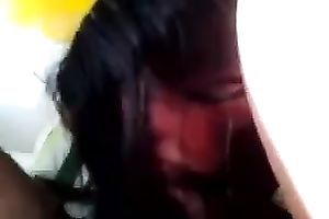 Raven-haired co-worker rides my knob after sucking it ardently