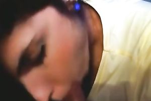 Exotic charmer with charming hair sucks my ramrod until she cums