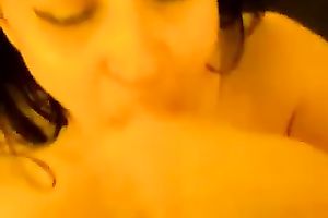 Once my brunette hair GF takes my ramrod in her throat she is unstoppable