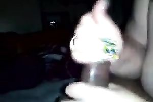 Black-hiared big beautiful woman sucks and rubs my BBC in homemade movie scene