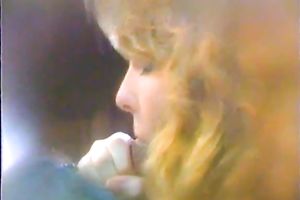 Torrid golden-haired head lassie gives hardcore oral pleasure to her BF on bar chair