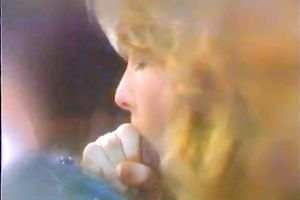 Torrid golden-haired head lassie gives hardcore oral pleasure to her BF on bar chair