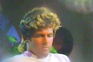 Torrid golden-haired head lassie gives hardcore oral pleasure to her BF on bar chair