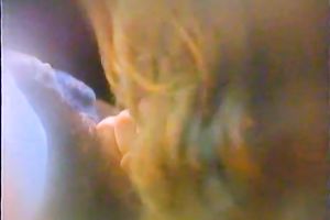 Torrid golden-haired head lassie gives hardcore oral pleasure to her BF on bar chair