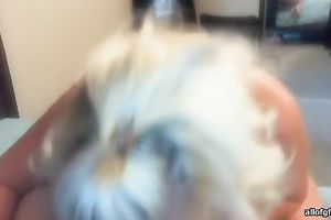 Hungry dominatrix-bitch with large meatballs can't live without facesitting and giving head