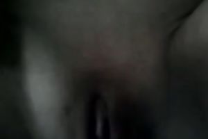 Dyed hair white slut shows her snatch with a hairbrush on web camera