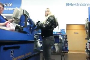 Hottie with a large caboose receives caught on my camera in a store