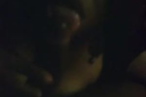 My swarthy BBC slut shows her big jugs and sucks my black weiner