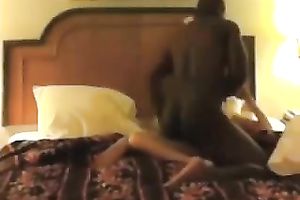 My cuckold spouse was jerking off hard on my sex clip with dark man