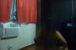 Latina curvy hawt black skin dirty slut wife on webcam dancing in her bikini