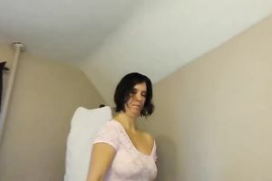 I can watch my wife's swollen teats throughout her shirt