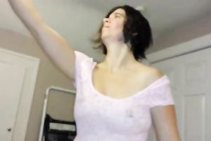 I can watch my wife's swollen teats throughout her shirt