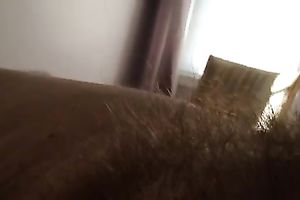 My incredibly concupiscent white wife likes showing off her shaggy cunt