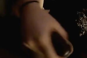 White breasty white lady playing with my smooth dark dick