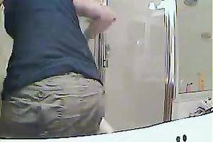 My svelte in nature's garb girlfriend is caught on hidden web camera