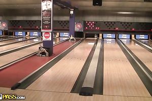 Unforgettable brunette hair playgirl is whorish costume teases camera