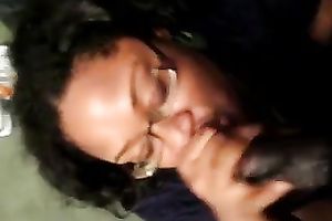 Sexy dilettante black milf gives me excellent fellatio