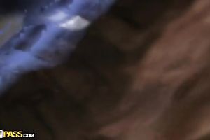 Lovely youthful girlfriend sucks a large pink penis of her boyfriend