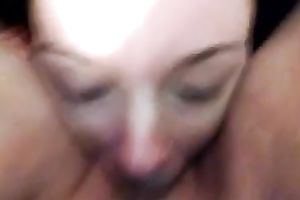 My excited brunette hair Married slut enjoys licking my anal opening in POV tape