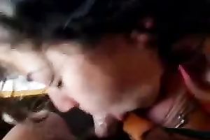 My dark brown white women got a mouthful of cum after POV sex