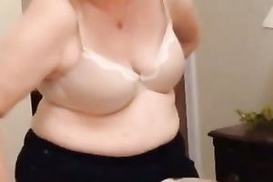 BBW cheating wife just likes playing with her big moist love muffins in front of me