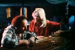 This undeniably sexy golden-haired copulates her fellow on top and then sucks his pecker