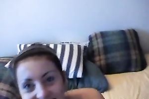 Cute brunette hair hottie blows hard dong previous to sex in mish pose