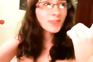 Sweet perky-boobed gal shows her priceless taut wet crack for the webcam