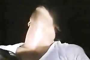 Slutty and lewd blondie takes off her clothing in the car