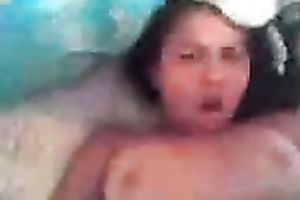 Female cousin of my old ally was happy to acquires her cum-hole drilled