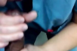 Lustful nurse enjoys engulfing my prick at her work place