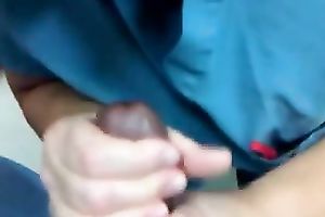 Lustful nurse enjoys engulfing my prick at her work place