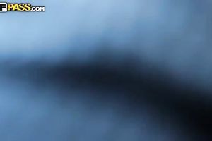Horny skank works on a schlong in POV movie scene and enjoys it from behind