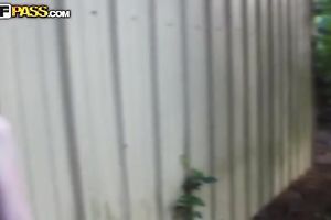 Horny skank works on a schlong in POV movie scene and enjoys it from behind