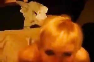 Blond milf sucks my large wang and doesn't crave to stop