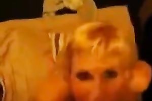 Blond milf sucks my large wang and doesn't crave to stop