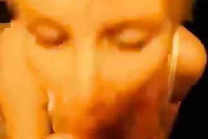 Blond milf sucks my large wang and doesn't crave to stop