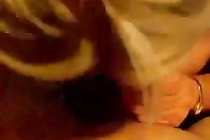 Horny older blond enjoys sucking my hard schlong in POV movie scene