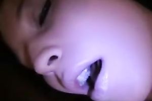 My brunette co-worker fingers her twat during the time that licking my 10-Pounder