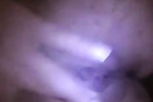 My brunette co-worker fingers her twat during the time that licking my 10-Pounder