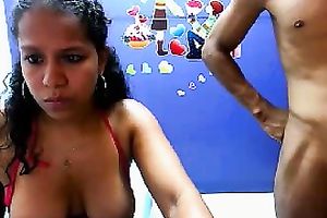 My boyfriend copulates me from behind in front of a web camera