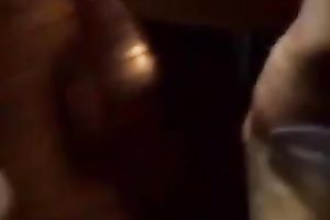 Drizzling her face with cum after smokin' hawt sex session on webcam