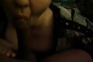 My paramour sucks my BBC and rubs it against her large wet boobs