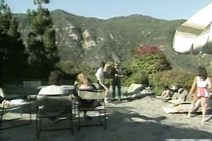 Slutty brunette hair Danielle Rogers sucks a 10-Pounder in the bathtub