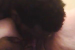 My concupiscent dark hubby can not acquire sufficiently of my ivory beefy slit