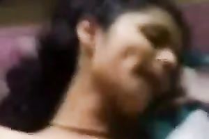 Indian slim juvenile girlfriend lies underneath me in missionary position