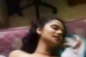 Indian slim juvenile girlfriend lies underneath me in missionary position
