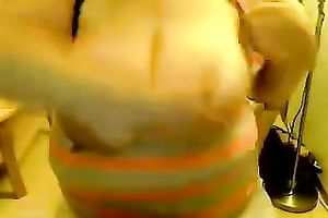 This obese charmer enjoys showing off her giant saggy titties