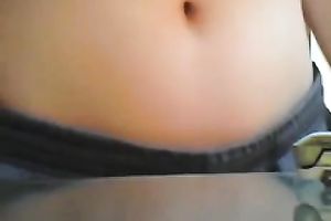 Solo episode with a bosomy white wife rubbing her teats and flashing her gazoo